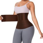 FeelinGirl Waist Trainer for Women Sauna Belt Tummy Wrap Plus Size Brown