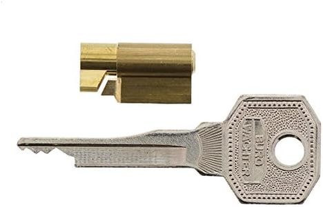 Burg Wächter 04341 Keyhole, Furniture Door Lock, Cylinder Diameter 6 mm, Includes 2 Keys, ME/2 SB