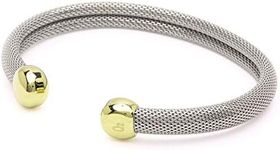 QRay Milano Combo Steel Golf Athletic Bracelet (Medium: 7"~7.75")