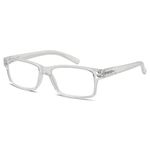 Eyekepper Spring Hinges Vintage Eyeglasses Men(Transparent Frame)