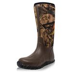 Dirt Boot Unisex Adults Neoprene Wellington Muck Field Boots Rain Wellies (Brown/Camo, numeric_5)