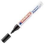 edding 750 gloss paint marker - black - 1 paint marker - round nib 2-4 mm - paint pen for glass, pebbles, wood, plastic, paper - waterproof, high coverage