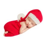 Baby Photography Props Boy Girl Photo Shoot Outfits Newborn Crochet Costume Infant Knitted Christmas Clothes Set