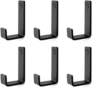 Piffny Robe & Towel Hook, 6 Pack Heavy Duty Stainless Steel Outdoor Wall Hooks for Hanging Towel, Coat, Backpack, Keys, etc (Modern Industrial)