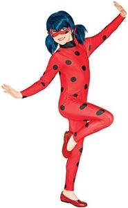 Rubie's Girl's Miraculous Ladybug Costume, Red/Black, 6-8 Years