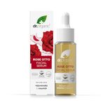 Dr Organic Rose Otto Facial Serum, Moisturising, Healthy-Aging, Wrinkles, Mature Skin, Natural, Vegan, Cruelty-Free, Paraben & SLS-Free, Recycled & Recyclable, Organic, 35ml, Packaging may vary