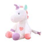 Georgie Porgy Children Plush Unicorn Velvet Cuddly Toy Animal Teddy Soft Toy (13'' White)