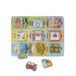 Melissa & Doug Hide and Seek Wooden Activity Board With Wooden Magnets | Wooden Busy Board, Hide And Seek Puzzles, Wooden Magnet Puzzles For Toddlers And Kids Ages 3+