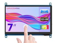 Waveshare 7inch Display for Raspberry Pi 4 Capacitive Touchscreen HDMI LCD 1024x600 Pixel IPS Monitor support All RPi/Jetson Nano/PC, Support Software Configurable Resolution (up to 1920x1080)