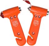 Swiss Safe 5-in-1 Car Safety Hammer (2-Pack), Emergency Escape Tool with Car Window Breaker and Seatbelt Cutter for First Responders and Roadside Safety Kits