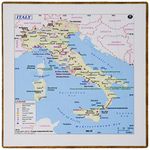 3dRose LLC 8 x 8 x 0.25 Inches Mouse Pad, Map of Modern Day Italy (mp_109161_1)