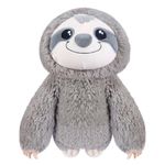 SuzziPad Microwavable Stuffed Animal, Heated Stuffed Animals Sloth Plush for Anxiety, Bedtime, Cuddle & Companion, Soreness & Pain Relief, Warmer Sloth Stuffed Animal, Sloth Gifts for Women & Girls