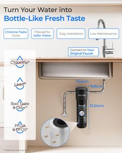 Waterdrop Under Sink Water Filter – 10UA, High Capacity Filtration