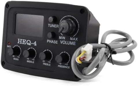 Hsyok 4 Band EQ Equalizer Guitar Preamp Piezo Pickup Tuner Acoustic Guitar Preamp Amplifier Equalizer Tuner HEQ-4