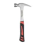 Claw Hammer by Barbarossa – 16Oz Straight Claw Hammer – Polished Carbon Steel & Fiberglass Handle – Anti-Vibe Shaft – Comfortable & Ergonomic Grip – Ideal Hand Tool for Nail Removal, Home Use