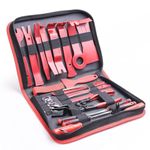 VENEKETY 40Pcs Trim Removal Tool, Auto Clip Pliers Stereo Removal Tools, Car Upholstery Repair Pry Kit with Storage Bag