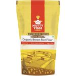 Nutty Yogi Certified Gluten Free Organic Brown Rice Flour | Direct from Farm Fresh | Vegan Unpolished Rice | Healthy and Rich in Fiber - 400g (Pack of 1)