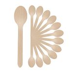 G 1 Disposable Wooden Spoons, 140 mm, 100 Pieces/Pack (Pack of 1)