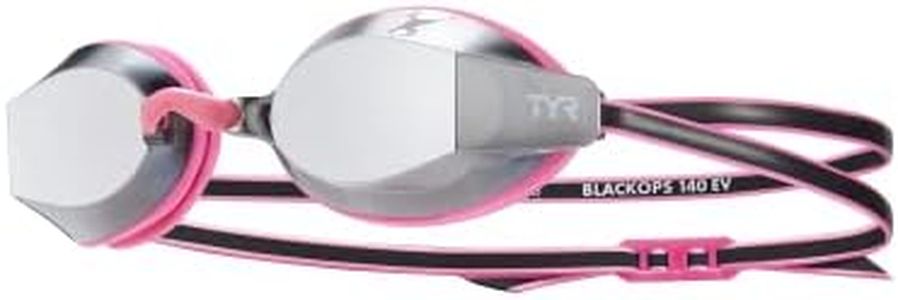 TYR Blackops 140 EV Racing Mirrored Goggles Junior Fit, Silver/Pink/Black