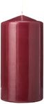 Spaas Scented Cylinder Pillar Candle 80/150 mm, 65 Hours, Berry Cocktail, Wine Red