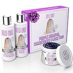 Purple Shampoo, Conditioner & Mask Trio Gift Set. Removes Brassy Yellow Tones. Lightens Blonde, Platinum, Ash, Silver & Grays. Paraben & Sulphate Free. PETA Approved Cruelty-free and 100% Vegan.