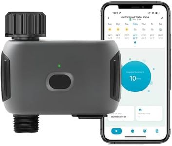 UanTii Smart Irrigation Water Timer Tuya WiFi Sprinkler Timer for Garden Hose,Smart Water Valve Controller,APP Control,No Hub Required,Woks with Alexa and Google Home (1 Outlet)