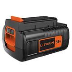 Black + Decker Li-Ion replacement battery (36V 2.5Ah, 36V/2.5 Ah lithium-ion battery compatible with all 36V battery system garden and household appliances with charge status indicator) BL2536