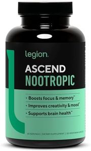 LEGION Athletics Ascend Nootropic - All-Natural Brain Supplements for Memory and Focus - Nootropics Brain Support Supplement with Alpha-GPC - Brain Supplement for Alertness & Mood Support, 30 Servings
