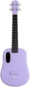 LAVA U Carbon Fiber Ukulele with Effects Tenor Travel Ukulele with Case Pick and Charging Cable (FreeBoost, Sparkle Purple, 26-inch)