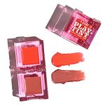 Gush 2 In 1 Play Tint For Lips, Cheeks And Eyes | Easy To Blend | Hydrates Like A Balm And Nourishes Skin | Natural Blush With Satin Finish (Toffee Brown & Strawberry - Candy Cane - 5 G)