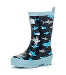 Hatley Boys Printed Wellington Rain Boots, Blue (Shark Frenzy), 8 US Child / 7 UK Child