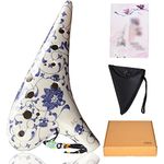 12 Hole Alto C Ocarina with Protective Bag, Hand Painted Blue and White Porcelain Musical Instrument, Porcelain clay Collectible with Neck Strap, Gift Idea For Beginner Musician, Easy to Learn