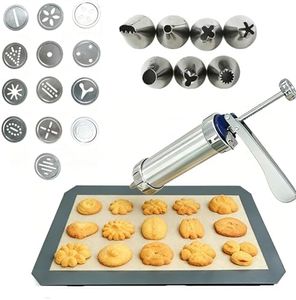 Premium-Tier Cookie Extruder Set: Create impeccable Squeeze-style biscuits hassle-free with our food-grade stainless alloy cookie extruder gun, engineered for both patisserie artisans and home bakers