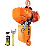 VEVOR Electric Chain Hoist, 4400 lbs/2 ton Capacity, 20 ft Lifting Height, 26 ft/min Speed, 220V, Three Phase Overhead Crane with G100 Chain, Wireless Remote Control for Garage, Shop, Hotel, and Home