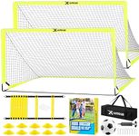 Portable Pop Up Soccer Goal Set with Ball, Ladder, Cones - For Backyard Training and Games