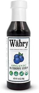 Wäbry Blueberry Syrup – 14.9oz (420g), Natural Fruit Flavor Organic Snow Cone Syrup for Drizzling on Shaved Ice, Waffles, Ice Cream & Lattes, Non-GMO, Dye-Free Vegan Syrups, 12 Servings Per Bottle