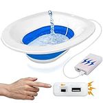 Electric Sitz Bath, Sitz Bath for Hemorrhoids, Sitz Bath for Toilet Seat, Postpartum Care Basin, Sits Bath Kit for Women - Collapsible Storage, Wider Seating Area, Deeper Bowl