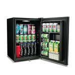 Subcold Cave60 LED Solid Door Beer Fridge for Wine & Drinks | Mini Fridge Chiller with Can Dispenser | Lockable Mini Fridge for Bedrooms Quiet | Small Fridge Frost-Free Larder | 54 Cans (Black)