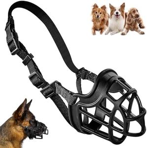 Musoliaire Chien Museliere Anti-Aboiements Museau De Panier Souple pour Chien Muselière Chien avec Sangle Réglable Museliere Chien pour Petits Moyen Et Grand Chien Prévient L'Aboiement, Mâche