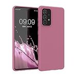 kwmobile Case Compatible with Samsung Galaxy A52 / A52 5G / A52s 5G Case - Soft Slim Protective TPU Silicone Cover - Dark Rose