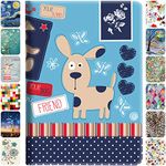 DuraSafe Cases for iPad 9.7 5th 6th Gen Air 1st 2nd Gen [iPad 5 6 Air 1 2] A1893 A1822 A1566 MH2V2HN/A MRM52HN/A Smart Slim Profile Adjustable Viewing Angle Stand Printed Flip Cover - Puppy Friend