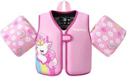 Gogokids Toddler Swim Vest, Toddler Floaties for 33-66 Pounds Kids, Comfortable Wear Kids Swim Jacket with Water Wings for 2 3 4 5 6 Years Old Boys and Girls Learn to Swim