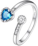 PROSILVER Adjustable Blue Topaz Ste