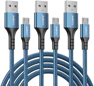 Micro USB Cable,3Pack 6.6ft Android Charger Cable, Durable Fast Android Phone Charger Cord Android USB Charging Cable for Samsung Galaxy S7 S6 S7 Edge S5,Note 5 4,LG G4,HTC,PS4,Camera,MP3