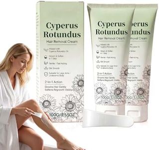 Cyperus Rotundus Oil Painless Hair Removal Cream for Women, 2-in-1 Bare Basics Hair Removal Cream & Skin Moisturizer, Effective on Arms, Legs & Underarms,3.52 Oz