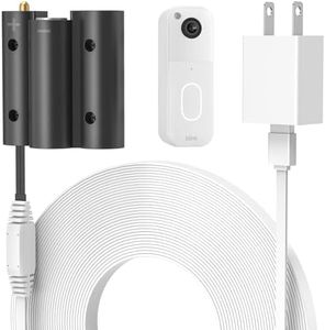 Power Cable with Adapter for Blink Video Doorbell-2nd Gen (2025 Release), Doorbell Transformer with 16.4ft/5m Weatherproof Charging Cord for Blink Video Doorbell, Replace Battery-White