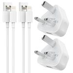 USB Plug [MFi Certified] 2Pack USB Power Adapter with 3FT/3FT Lightning Cable, USB Wall Charger and Charging Cord for iPhone 14 13 12 11 8 7 6 Plus/mini/Pro/Pro Max