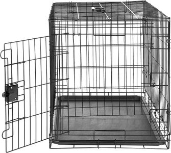 Amazon Basics Large Dog Crate – Metal Pet Kennel Cage