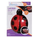 Dreambaby Ladybug Kids Night Lights - One Touch Operation LED Bedroom Lamp - with 30 mins Automatic Shutt-Off - Red - Model F689