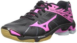 Mizuno Women's Wave Lightning z woms bk-pk, Black/Pink, 12 D US